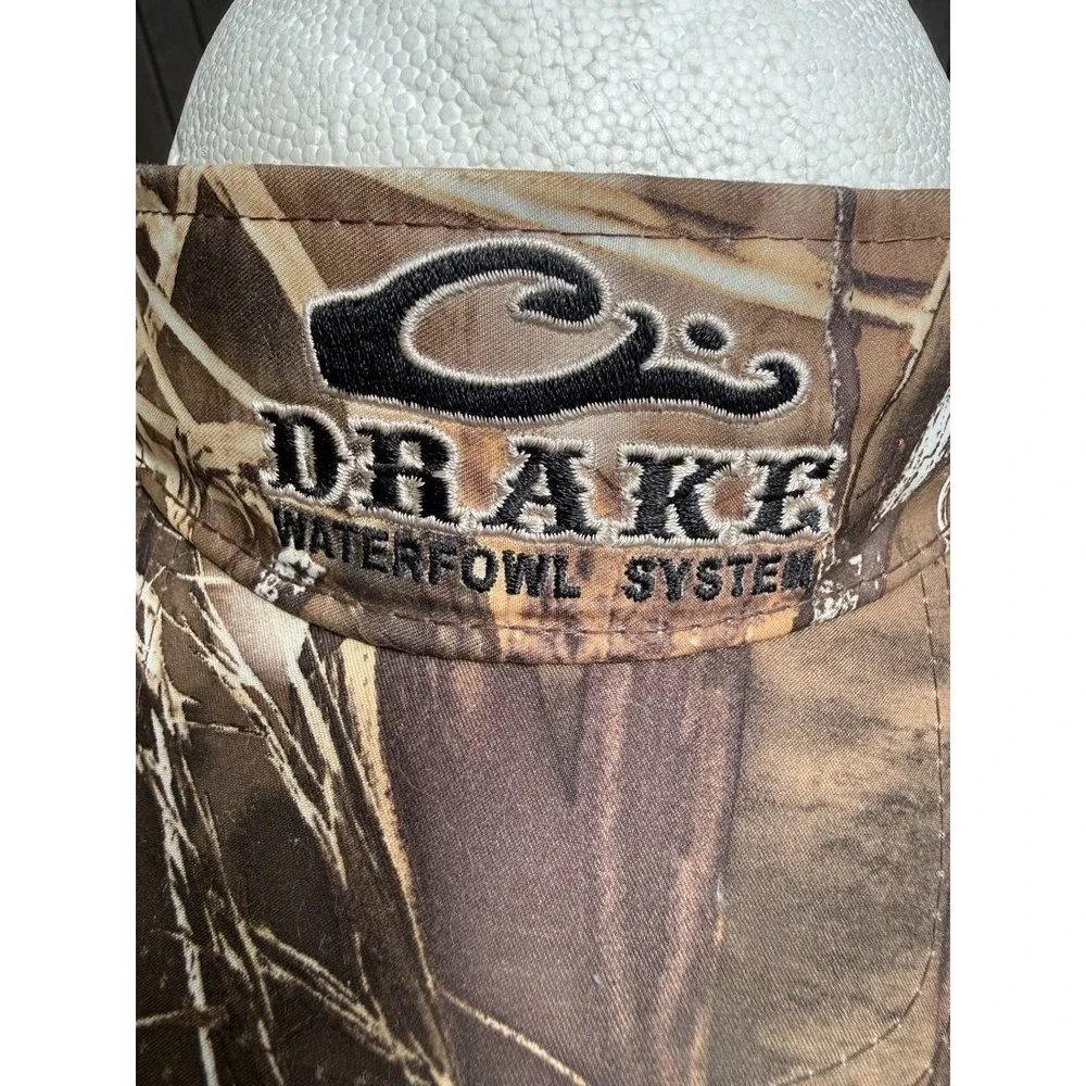 Drake Waterfowl Hat Visor Adjustable Mens One Size Brown Camouflage Hunting